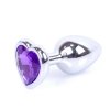 MyLove Toys - Jewellery Silver  Heart PLUG- Purple